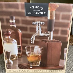 vintage wood drink dispenser